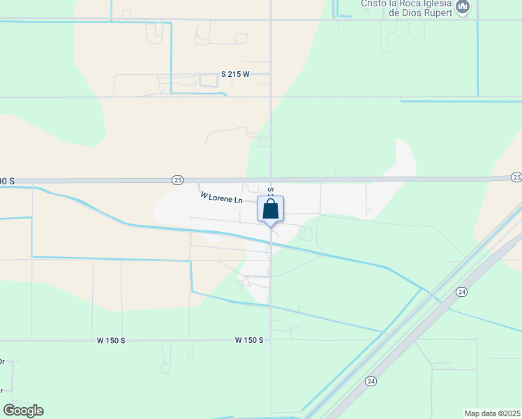 map of restaurants, bars, coffee shops, grocery stores, and more near 206 West Lorene Lane in Rupert