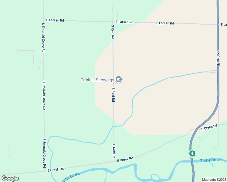 map of restaurants, bars, coffee shops, grocery stores, and more near South Reid Road in Rock County