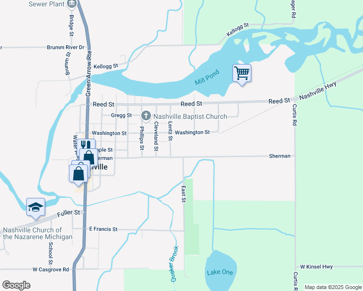 map of restaurants, bars, coffee shops, grocery stores, and more near 720 Washington Street in Nashville