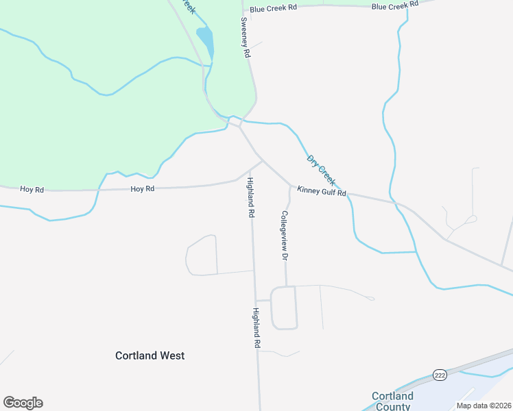 map of restaurants, bars, coffee shops, grocery stores, and more near 4080 Highland Road in Cortland
