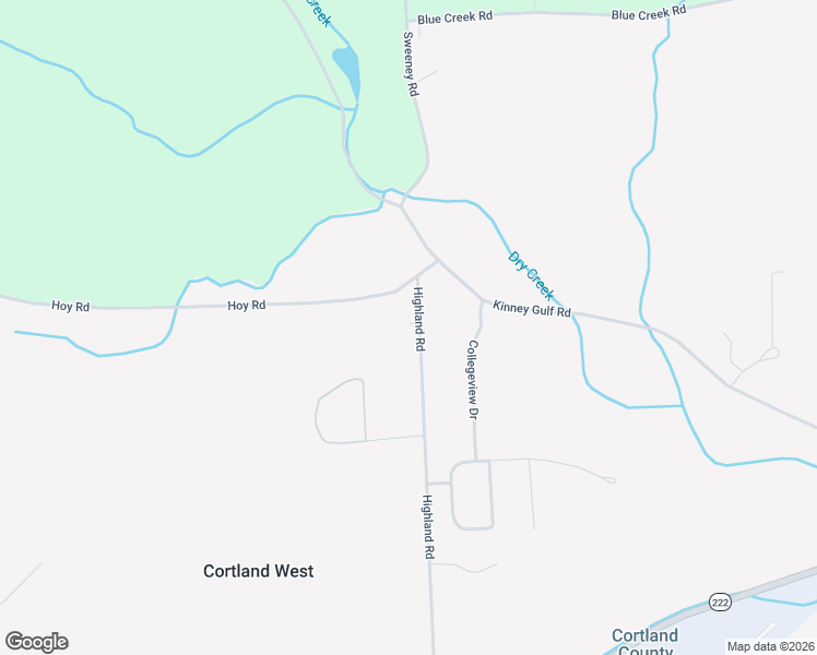 map of restaurants, bars, coffee shops, grocery stores, and more near 4080 Highland Road in Cortland