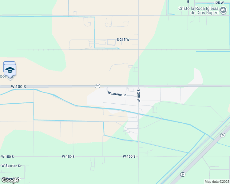 map of restaurants, bars, coffee shops, grocery stores, and more near 218 West Lorene Lane in Rupert