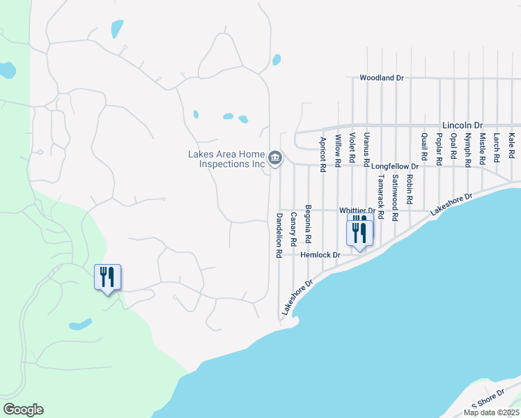 map of restaurants, bars, coffee shops, grocery stores, and more near 1482 Geneva National Avenue South in Lake Geneva