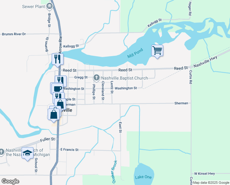 map of restaurants, bars, coffee shops, grocery stores, and more near 216 Lentz Street in Nashville