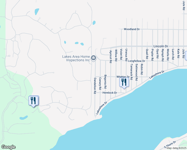 map of restaurants, bars, coffee shops, grocery stores, and more near 1482 Geneva National Avenue South in Lake Geneva