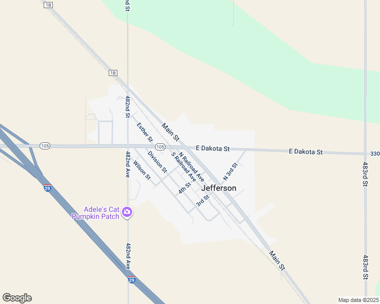 map of restaurants, bars, coffee shops, grocery stores, and more near 498 State Highway 105 in Jefferson