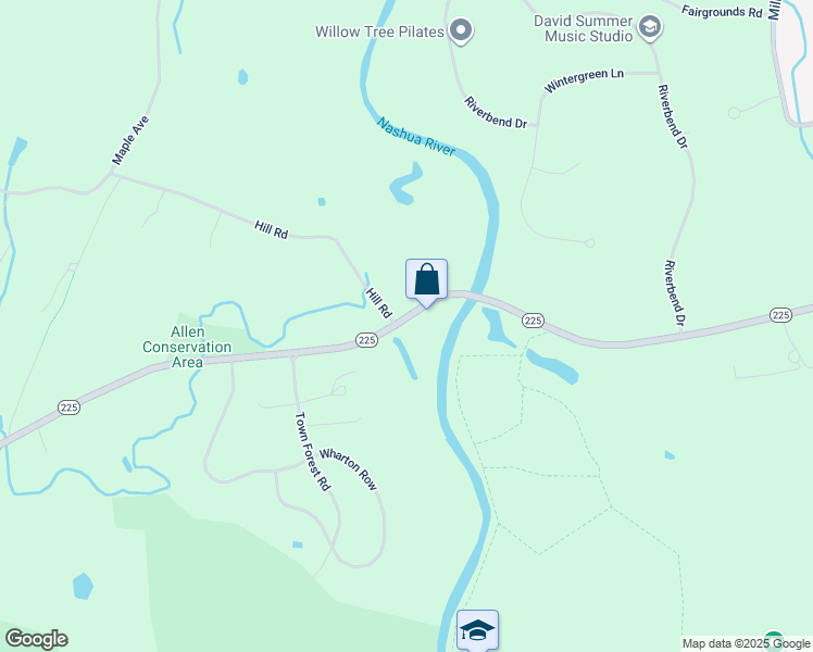 map of restaurants, bars, coffee shops, grocery stores, and more near 382 West Main Street in Groton