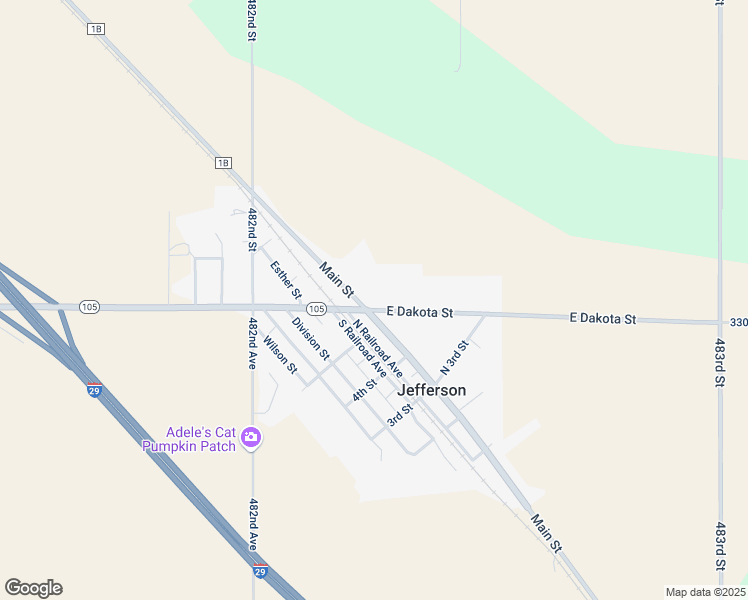 map of restaurants, bars, coffee shops, grocery stores, and more near 101-199 East Dakota Street in Jefferson