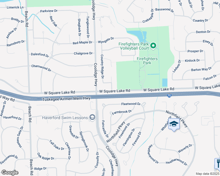 map of restaurants, bars, coffee shops, grocery stores, and more near 6021 Hearthside Drive in Troy