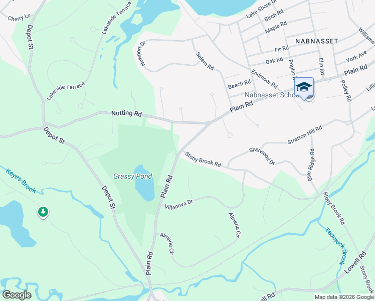 map of restaurants, bars, coffee shops, grocery stores, and more near 45 Plain Road in Westford