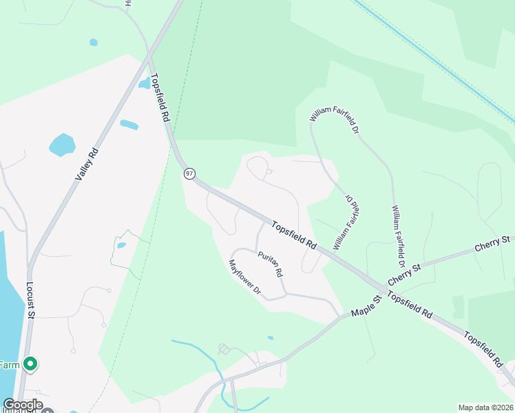 map of restaurants, bars, coffee shops, grocery stores, and more near 206 Topsfield Road in Wenham