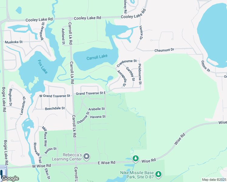map of restaurants, bars, coffee shops, grocery stores, and more near 530 Grand Traverse Street East in Oakland County