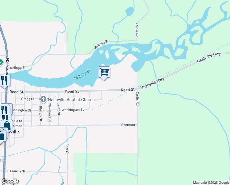 map of restaurants, bars, coffee shops, grocery stores, and more near 1015 Reed Street in Nashville
