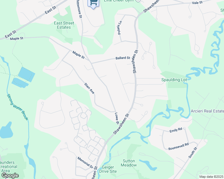 map of restaurants, bars, coffee shops, grocery stores, and more near 96 Lowe Street in Tewksbury