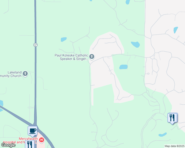 map of restaurants, bars, coffee shops, grocery stores, and more near 1707 Geneva National Avenue North in Lake Geneva