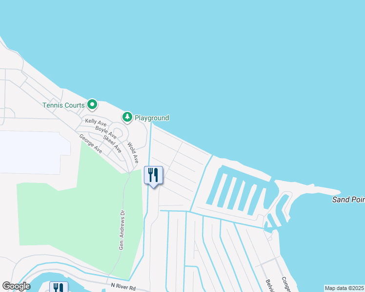 map of restaurants, bars, coffee shops, grocery stores, and more near 107 Evergreen Drive in Harrison Township