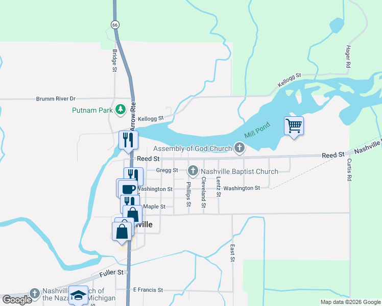 map of restaurants, bars, coffee shops, grocery stores, and more near 419 Reed Street in Nashville