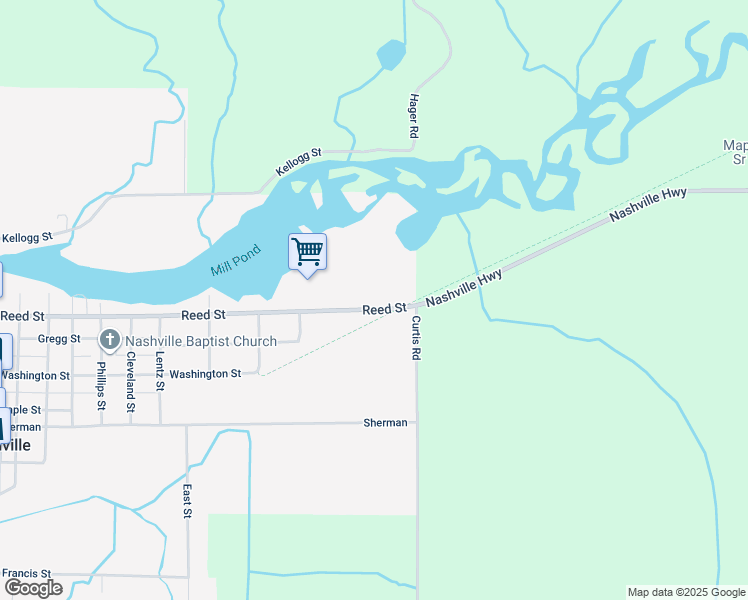 map of restaurants, bars, coffee shops, grocery stores, and more near 1029 Reed Street in Nashville