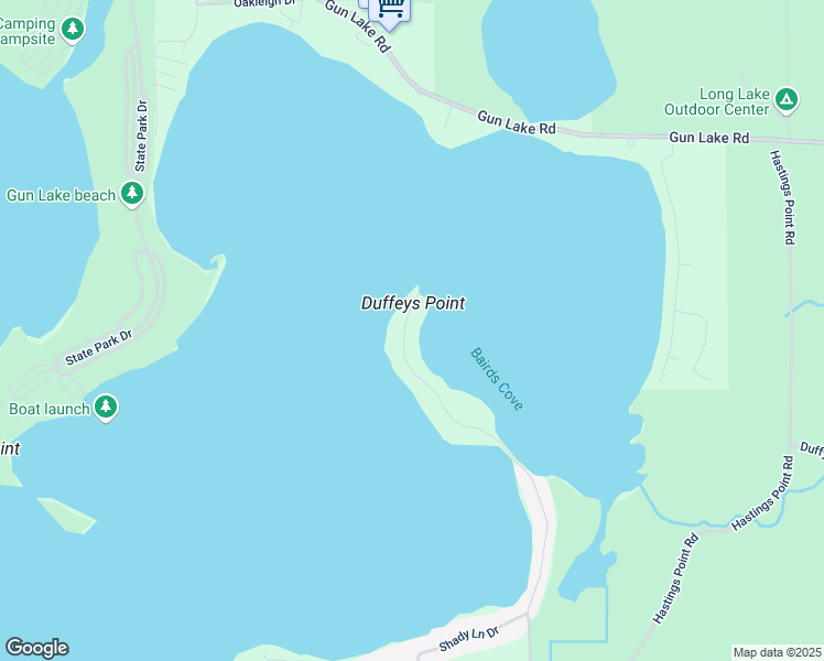 map of restaurants, bars, coffee shops, grocery stores, and more near 3161 Elmwood Beach Road in Middleville