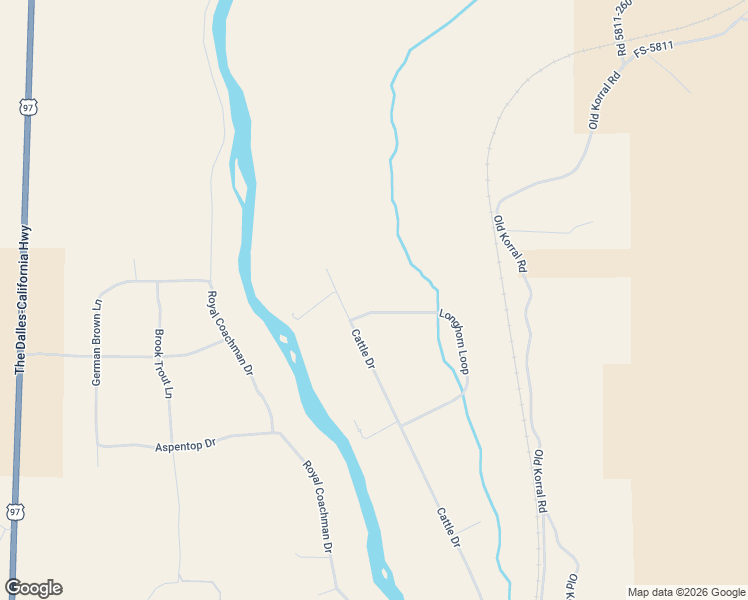 map of restaurants, bars, coffee shops, grocery stores, and more near 42034 Longhorn Loop in Chiloquin