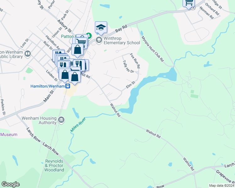 map of restaurants, bars, coffee shops, grocery stores, and more near 39 Chestnut Street in Hamilton