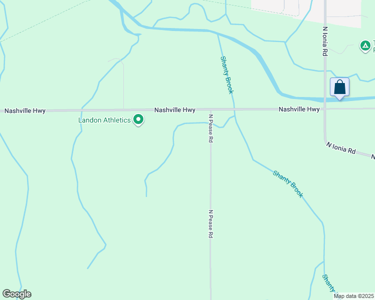 map of restaurants, bars, coffee shops, grocery stores, and more near 2835 North Pease Road in Vermontville