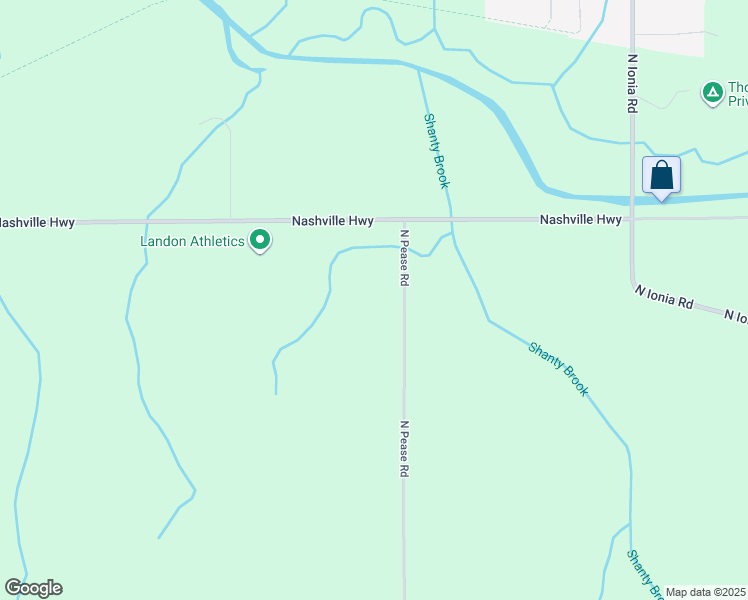 map of restaurants, bars, coffee shops, grocery stores, and more near 2835 North Pease Road in Vermontville