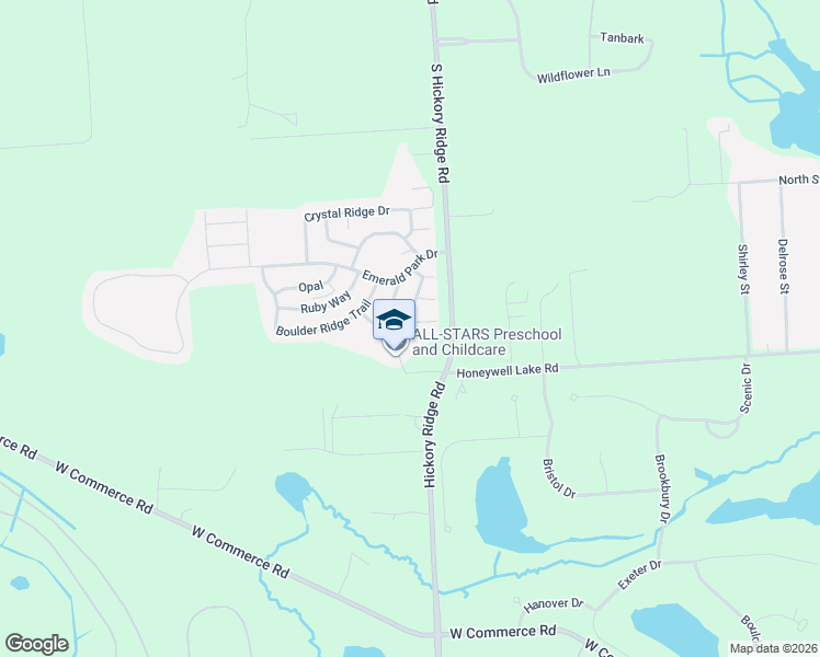 map of restaurants, bars, coffee shops, grocery stores, and more near 3319-3345 Sandstone Court in Highland Township