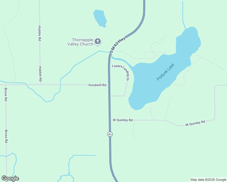 map of restaurants, bars, coffee shops, grocery stores, and more near 3053 Michigan 43 in Hastings