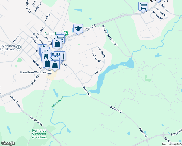 map of restaurants, bars, coffee shops, grocery stores, and more near 39 Chestnut Street in Hamilton