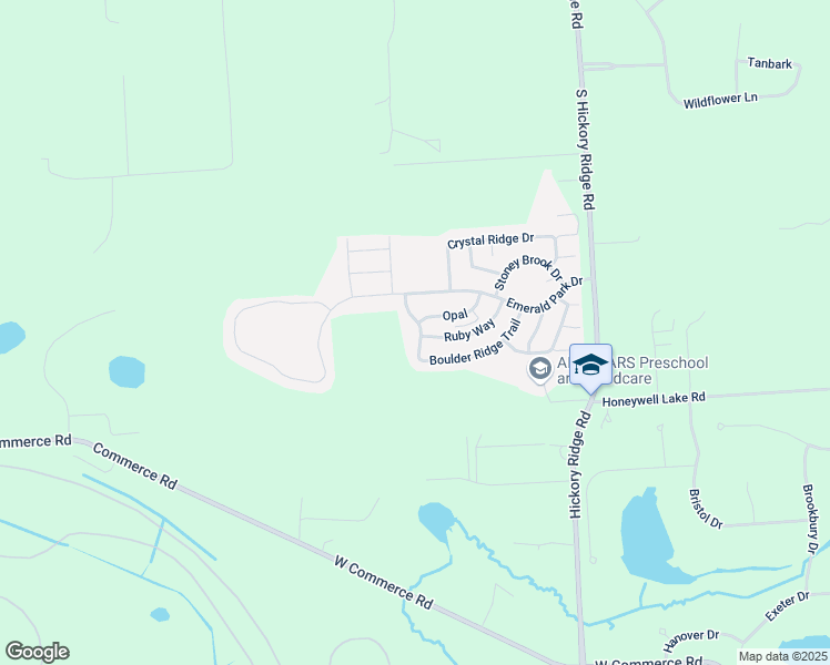 map of restaurants, bars, coffee shops, grocery stores, and more near 3023 Boulder Ridge Trail in Milford
