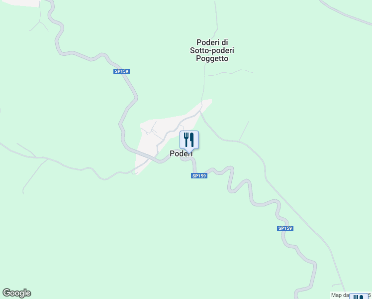 map of restaurants, bars, coffee shops, grocery stores, and more near 24 Località I Poderi in Poderi