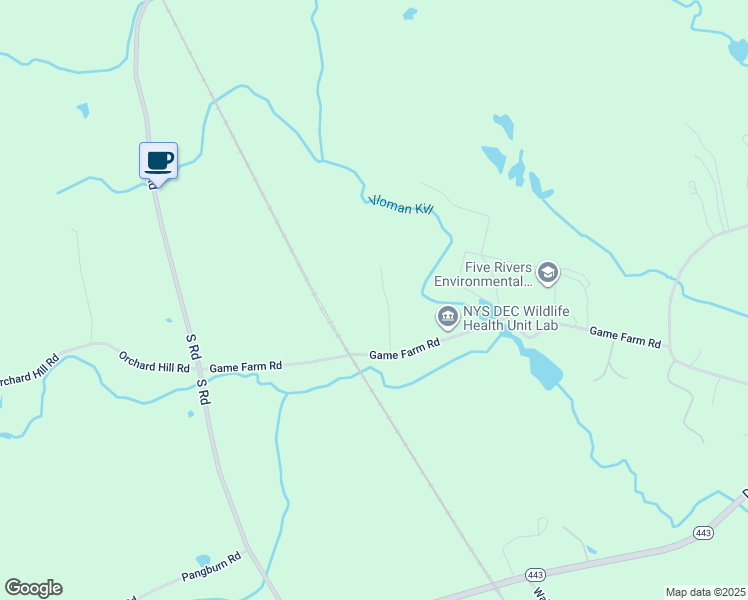map of restaurants, bars, coffee shops, grocery stores, and more near 21 Wayward Ln in Delmar