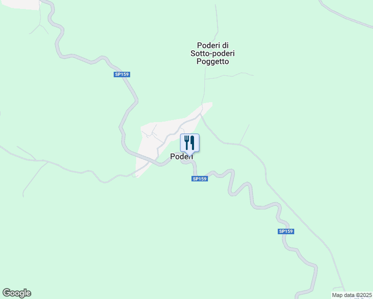 map of restaurants, bars, coffee shops, grocery stores, and more near 5 Località I Poderi in Poderi