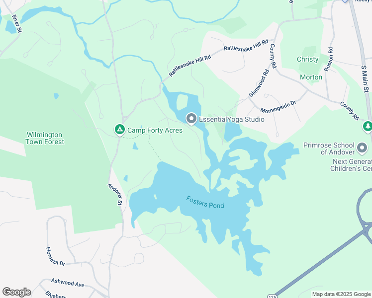 map of restaurants, bars, coffee shops, grocery stores, and more near 10 Pomeroy Road in Andover