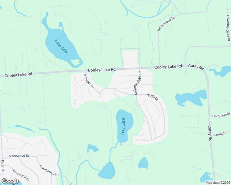 map of restaurants, bars, coffee shops, grocery stores, and more near 2905 Ivy Hill Drive in Commerce Charter Township