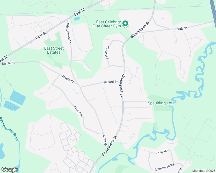 map of restaurants, bars, coffee shops, grocery stores, and more near 90 Ballard Street in Tewksbury
