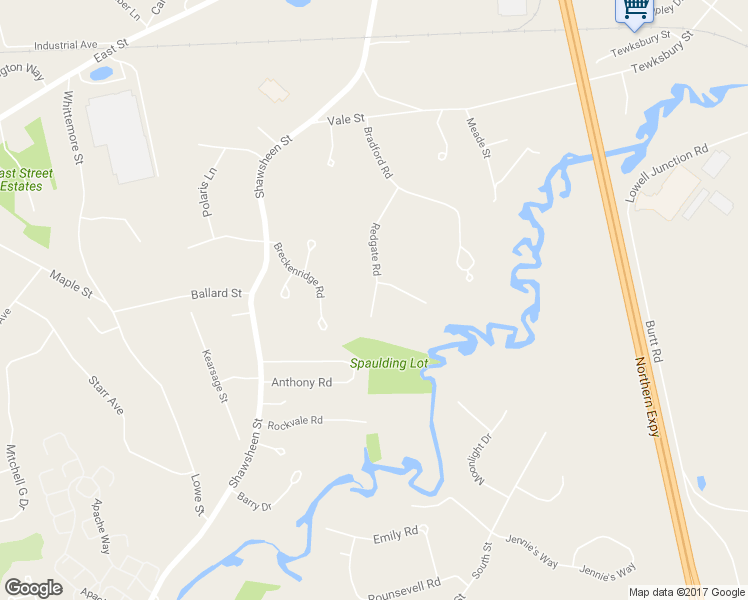 map of restaurants, bars, coffee shops, grocery stores, and more near 81 Redgate Road in Tewksbury