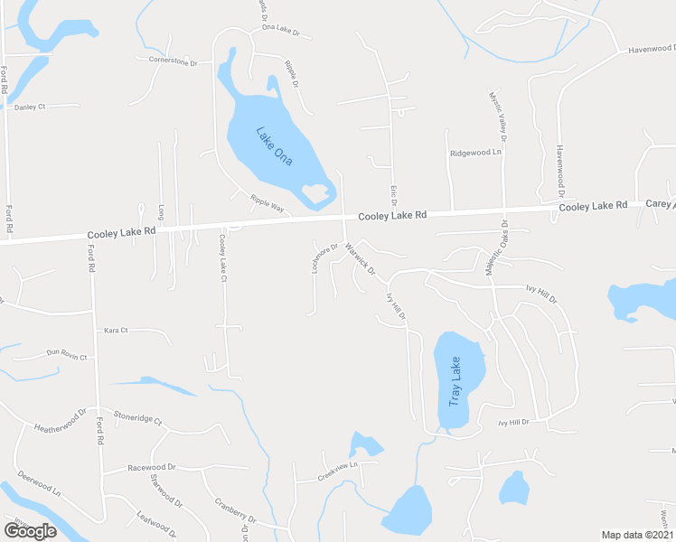 map of restaurants, bars, coffee shops, grocery stores, and more near 3257 La Costa Court in Commerce Charter Township