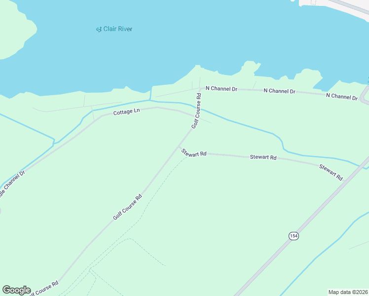 map of restaurants, bars, coffee shops, grocery stores, and more near 2031 Golf Course Road in Harsens Island