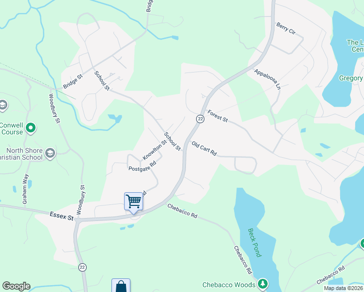 map of restaurants, bars, coffee shops, grocery stores, and more near 5 Old Cart Road in Hamilton