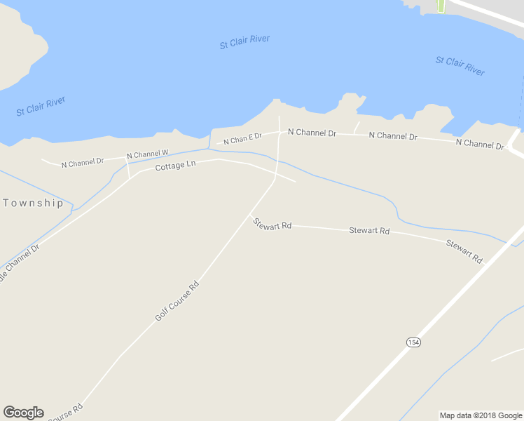 map of restaurants, bars, coffee shops, grocery stores, and more near 2031 Golf Course Road in Harsens Island