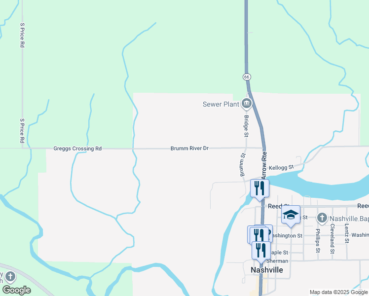 map of restaurants, bars, coffee shops, grocery stores, and more near 9687 Brumm River Road in Nashville