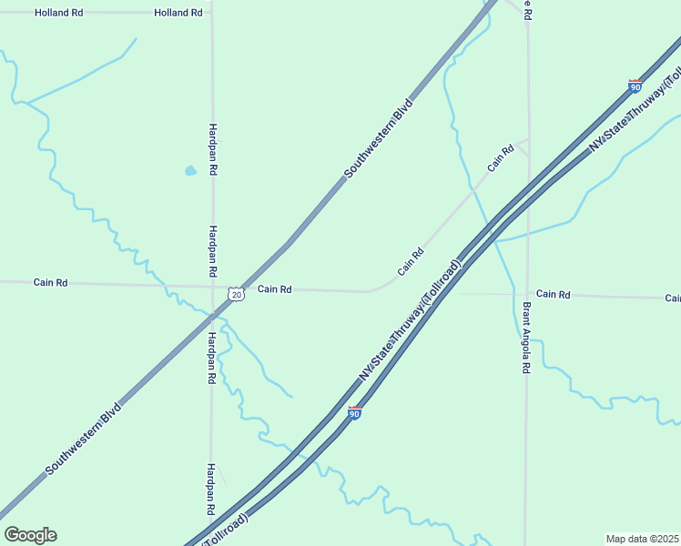 map of restaurants, bars, coffee shops, grocery stores, and more near 1090 Cain Road in Angola