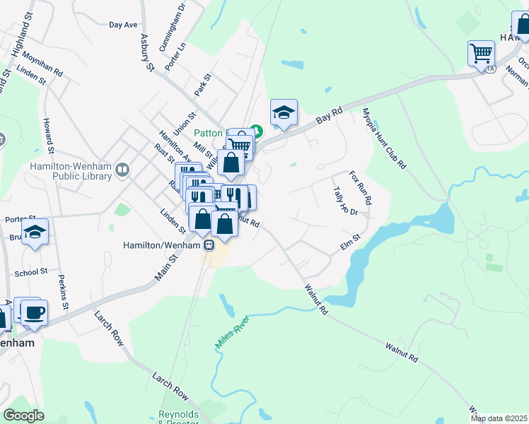 map of restaurants, bars, coffee shops, grocery stores, and more near 26 Walnut Road in Hamilton