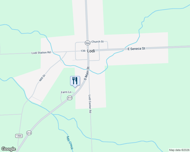 map of restaurants, bars, coffee shops, grocery stores, and more near 8535 South Main Street in Lodi