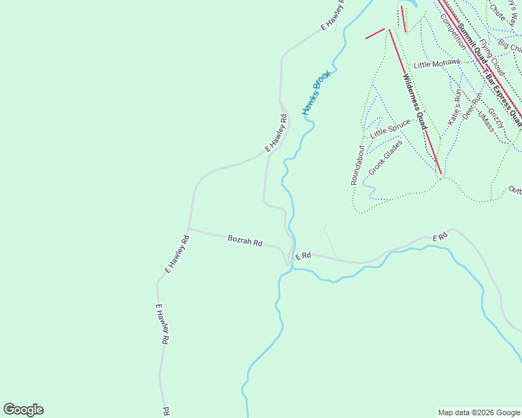 map of restaurants, bars, coffee shops, grocery stores, and more near 22 East Road in Hawley