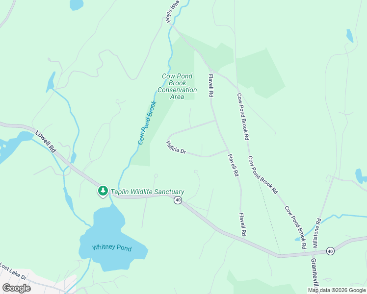 map of restaurants, bars, coffee shops, grocery stores, and more near 26 Valliria Drive in Groton