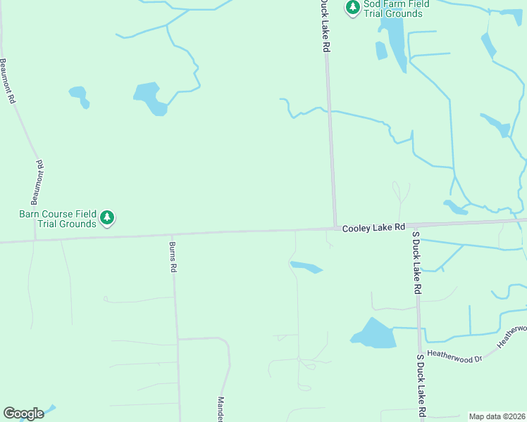 map of restaurants, bars, coffee shops, grocery stores, and more near 2725 Cooley Lake Road in Highland Charter Township
