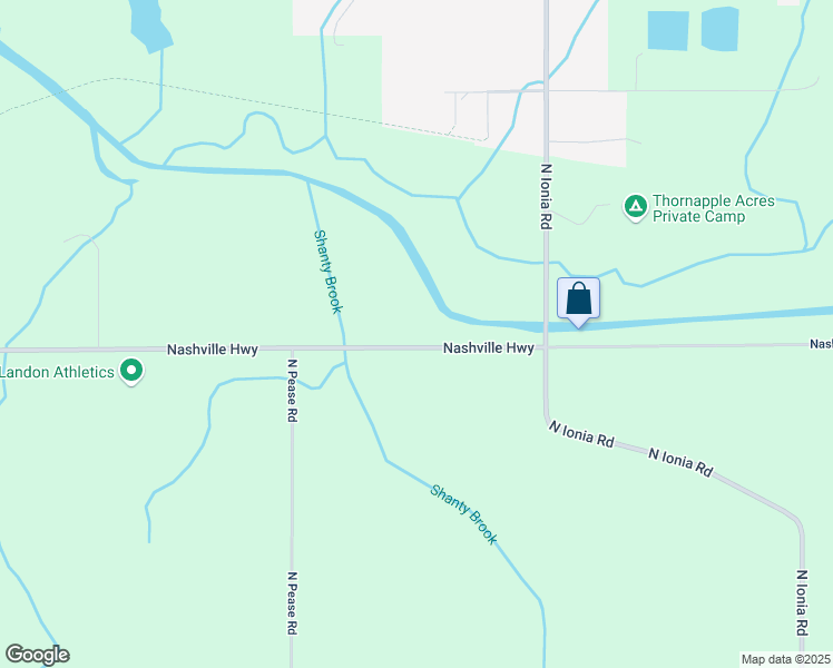 map of restaurants, bars, coffee shops, grocery stores, and more near 9802 Nashville Highway in Vermontville